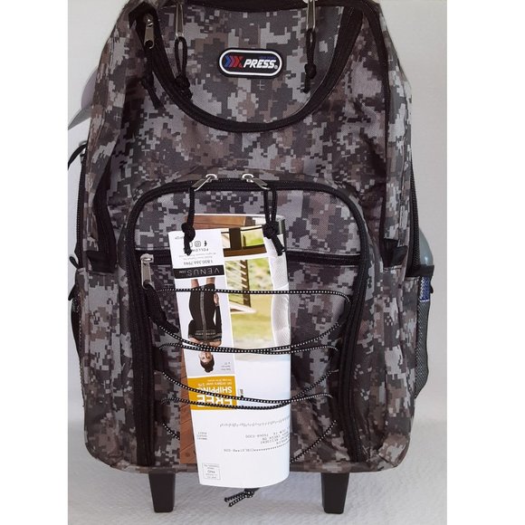 Carry On Backpack Rolling Backpack Travel Backpack Carry On Backpack with Wheels - Picture 4 of 15